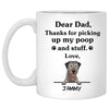Thanks for picking up my poop and stuff, Funny Irish Wolfhound Personalized Coffee Mug, Custom Gift for Dog Lovers