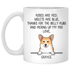 Roses are Red, Funny Corgi Personalized Coffee Mug, Custom Gift for Dog Lovers