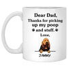 Thanks for picking up my poop and stuff, Funny Bloodhound Coffee Mug, Custom Gift for Dog Lovers