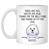 Roses are Red, Funny Bichon Frise Personalized Coffee Mug, Custom Gift for Dog Lover