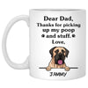 Thanks for picking up my poop and stuff, Funny English Mastiff Personalized Coffee Mug, Custom Gift for Dog Lover