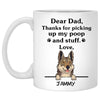 Thanks for picking up my poop and stuff, Funny Czechoslovakian Wolfdog Personalized Coffee Mug, Custom Gift for Dog Lover