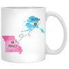 Long Distance Mother In Heaven, Memorial Gift, Personalized State Coffee Mug, Custom Mother's Day Gift