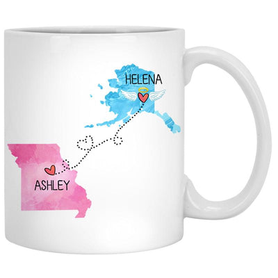 Long Distance Mother In Heaven, Memorial Gift, Personalized State Coffee Mug, Custom Mother's Day Gift