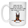 Roses are Red, Funny Doberman Pinscher Personalized Coffee Mug, Custom Gift for Dog Lovers