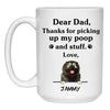 Thanks for picking up my poop and stuff, Funny Caucasian Shepherd Personalized Coffee Mug, Custom Gift for Dog Lover