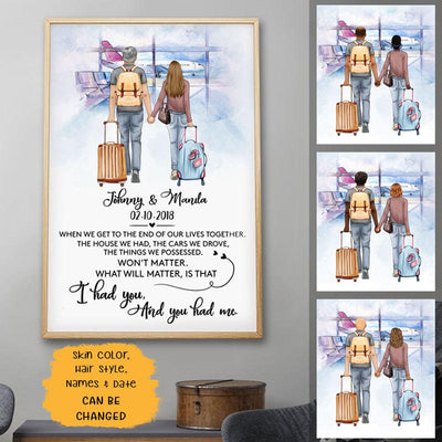 I Had You And You Had Me, Personalized Poster, Anniversary Gift, Customizable Couple Love Gift