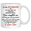 To my husband I found my missing piece, Camping, Customized mug, Anniversary gift, Personalized love gift for him