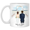 To my husband I wish I could turn back the clock, Beach Wedding, Customized mug, Anniversary gift, Personalized love gift for him