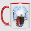 To my boyfriend My best friend My love bug Street Customized accent red mug, Anniversary gift, Personalized love gift for him
