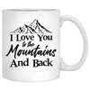 To my husband Love you to the Mountain and back, Mountain cliff, Customized mug, Anniversary gift, Personalized love gift for him