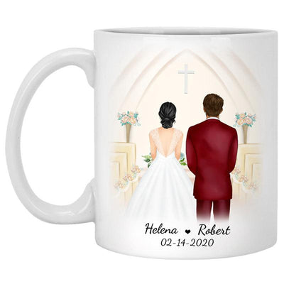 To my husband I wish I could turn back the clock, Church Wedding, Customized mug, Anniversary gift, Personalized love gift for him