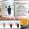 To my husband I wish I could turn back the clock, Beach Wedding, Customized mug, Anniversary gift, Personalized love gift for him
