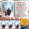 To my wife Promise Encourage Inspire Street, Customized mug, Anniversary gift, Love Gift for her