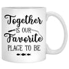 Together Is Our Favorite Page To Be Customized Fishing Couple Mug, Anniversary gift, Personalized love gift