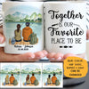 Together Is Our Favorite Page To Be Customized Fishing Couple Mug, Anniversary gift, Personalized love gift