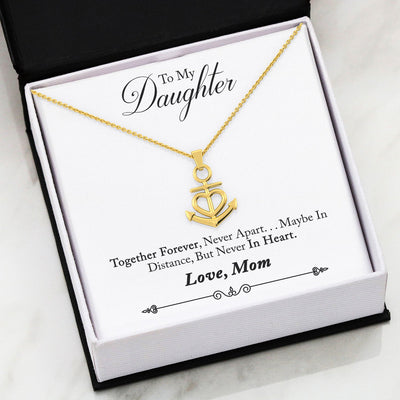 Together Forever, In Heart, Friendship Anchor Necklace, Gift for Daughter from Mom