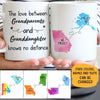 Long Distance Grandparents and Granddaughter Personalized State Colors Coffee Mug For Grandparents, Custom Family Gift