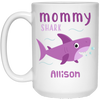 Mommy Shark Personalized Coffee Mugs