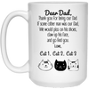 Dear Cat Dad Thank You Personalized Coffee Mugs