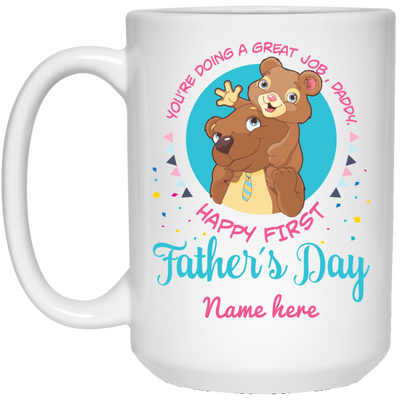 Doing Great Job Daddy Father's Day Personalized Mug, Custom Name gift for Dad