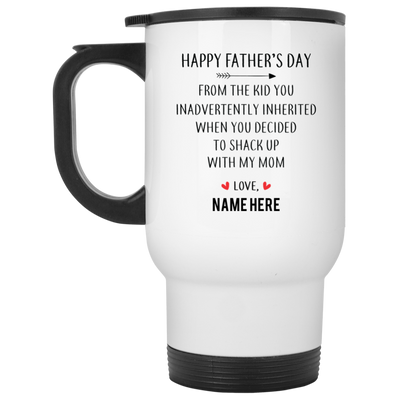 Happy Father's Day From Inherited Kid Personalized Travel Mug