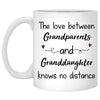 Long Distance Grandparents and Granddaughter Personalized State Colors Coffee Mug For Grandparents, Custom Family Gift