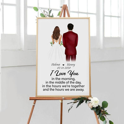 Love You In The Morning Personalized Poster, Anniversary Gift, Custom Valentine's Day Gift