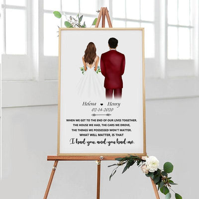 I Had You And You Had Me Personalized Poster, Anniversary Gift, Custom Valentine's Day Gift