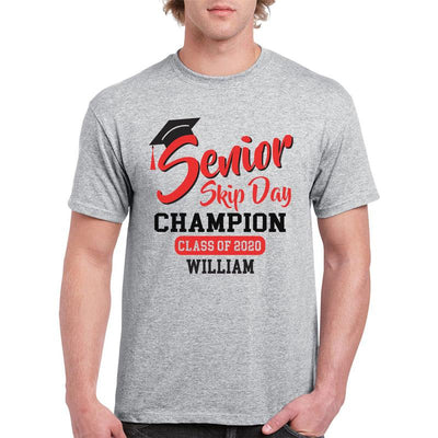Senior 2020 Skip Day Champion Custom Name Shirt, Personalized Graduation Gift, Custom Tee