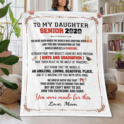 To My SENIOR 2020 Custom Graduation Gift, Personalized Blanket