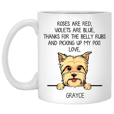 Roses are Red, Funny Yorkshire Terrier Personalized Coffee Mug, Custom Gift for Dog Lovers