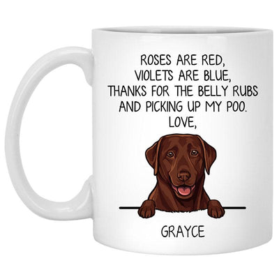 Roses are Red, Funny Labrador Retriever Personalized Coffee Mug, Custom Gift for Dog Lovers