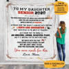 To My SENIOR 2020 Custom Graduation Gift, Personalized Blanket