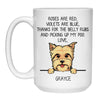 Roses are Red, Funny Yorkshire Terrier Personalized Coffee Mug, Custom Gift for Dog Lovers
