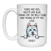 Roses are Red, Funny Westie Personalized Coffee Mug, Custom Gift for Dog Lover