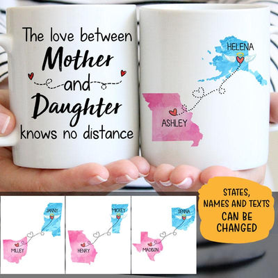 Long Distance Mother In Heaven, Memorial Gift, Personalized State Coffee Mug, Custom Mother's Day Gift