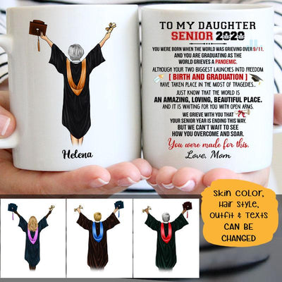 To My SENIOR 2020 Son & Daughter, Personalized Coffee Mug, Custom Graduation Gift
