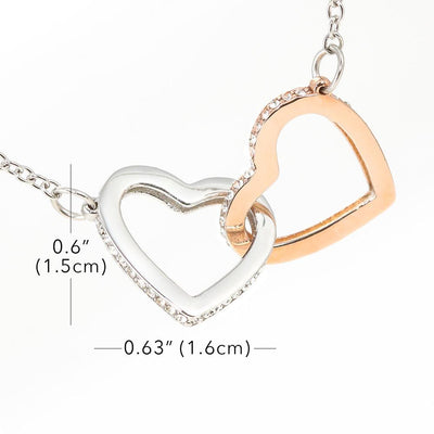 Forever and Always, Interlocking Heart Necklace, Gift for Wife from Husband