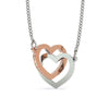 Forever and Always, Interlocking Heart Necklace, Gift for Wife from Husband