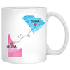 Long Distance Grandparents and Granddaughter Personalized State Colors Coffee Mug For Grandparents, Custom Family Gift