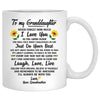 To my Granddaughter, I'll always be with you, Beach, Customized mug, Personalized gift, Mother's Day gift