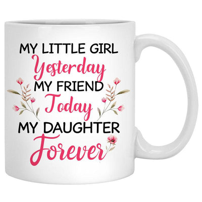 My little girl yesterday My friend today My daughter forever, Beach View, Customized mug, Personalized gift, Mother's Day gift