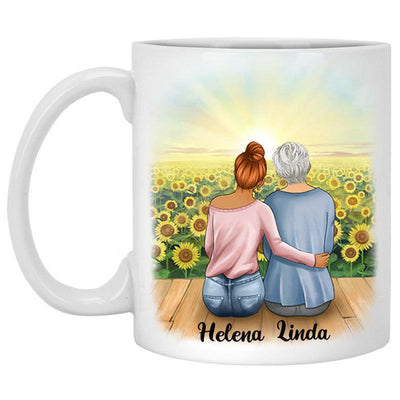 To my Bonus Mom, Life gave me the gift of you, Sunflower Field, Customized mug, Personalized gift, Mother's Day gift
