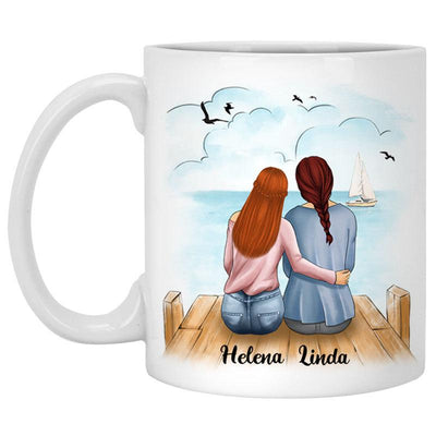 To my Granddaughter, I'll always be with you, Beach, Customized mug, Personalized gift, Mother's Day gift
