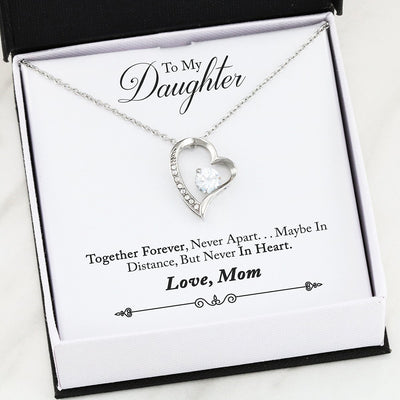 Together Forever, In Heart, Forever Love Necklace, Gift for Daughter from Mom