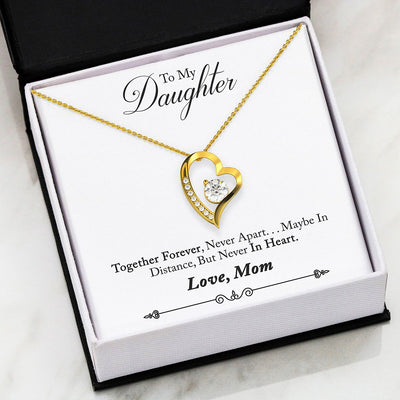 Together Forever, In Heart, Forever Love Necklace, Gift for Daughter from Mom